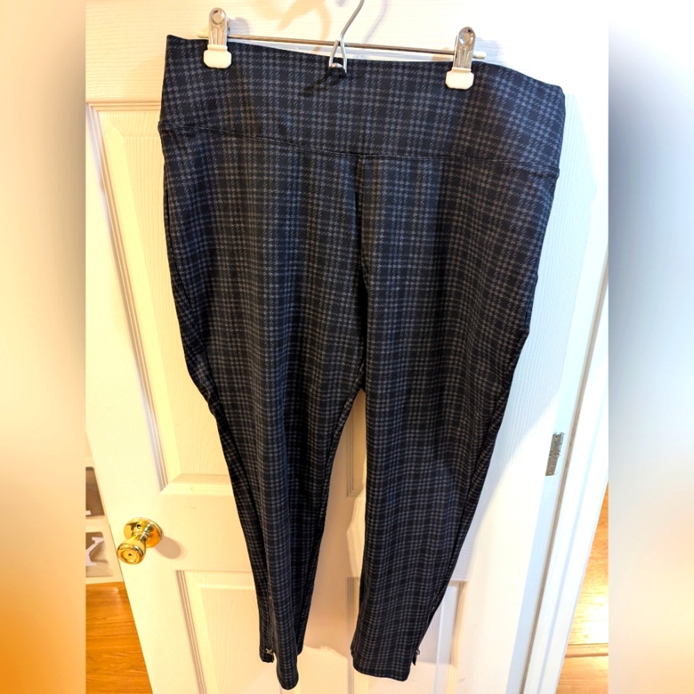 Women's Black Checkered Pants